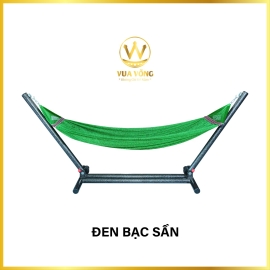 Võng Xếp Tròn Đen Bạc Sần